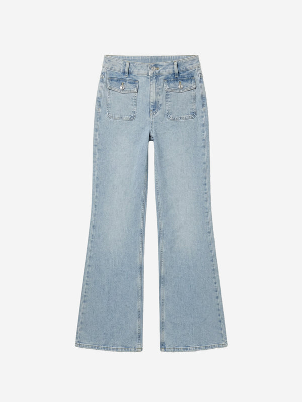 Bella Pockets Flared Jeans - Blauw
