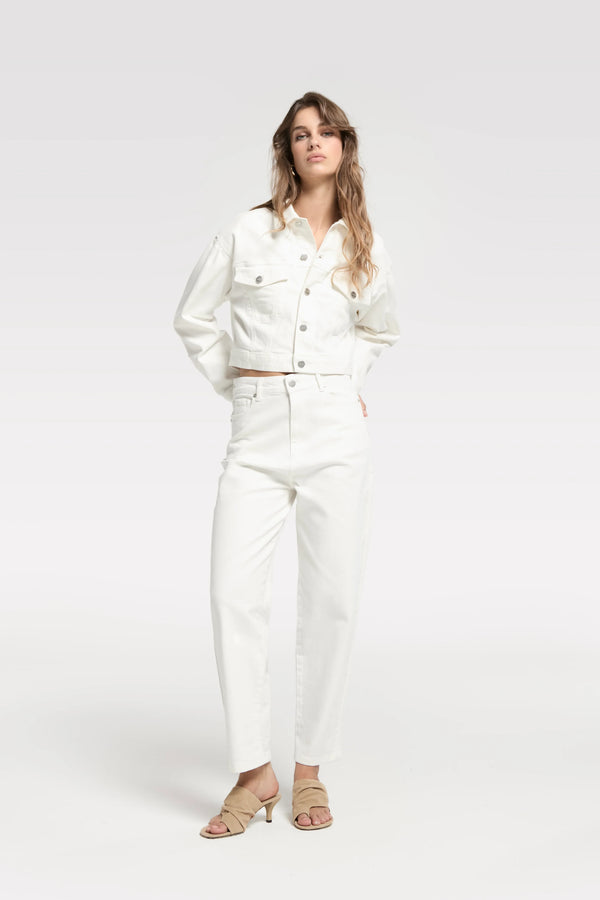 Bella - Colored Baggy Jeans - Wit