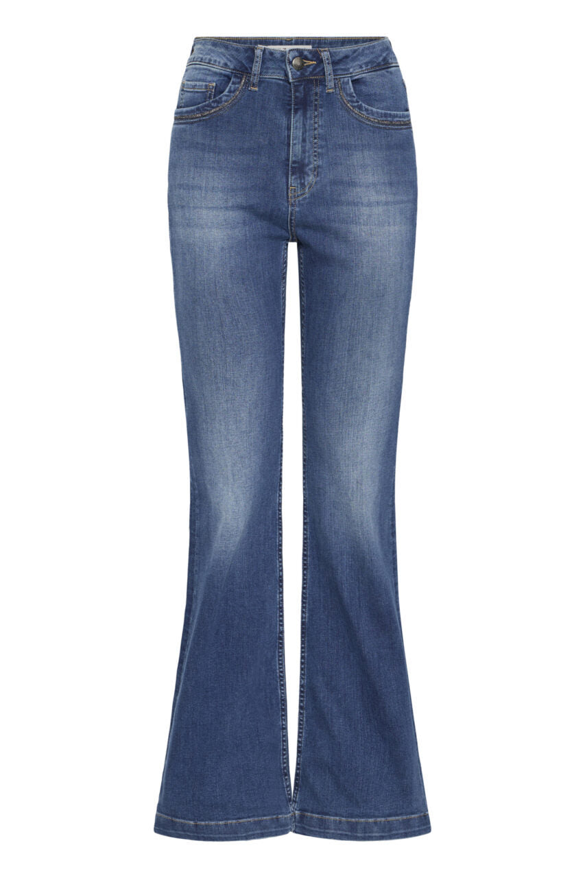 PZBESSIE UHW Jeans Bootcut Leg - Blauw