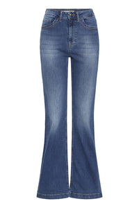 PZBESSIE UHW Jeans Bootcut Leg - Blauw