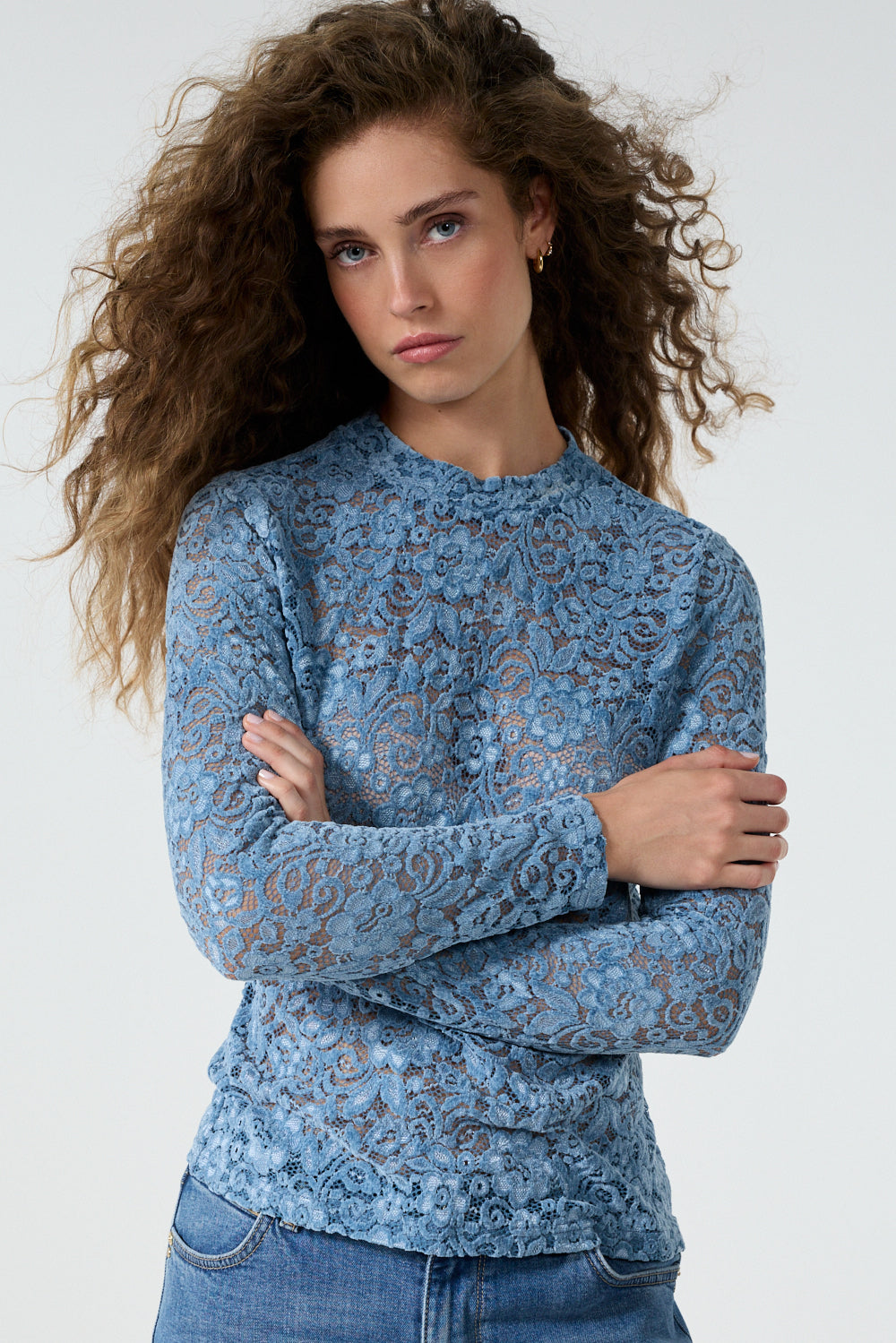 Velvet Stretch Lace Top