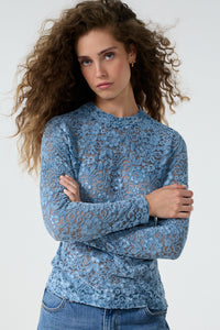 Velvet Stretch Lace Top