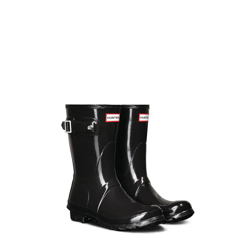 Womens original short gloss boot - Zwart
