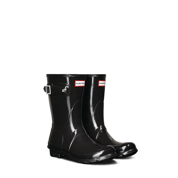 Womens original short gloss boot - Zwart