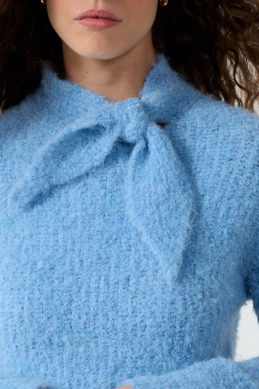 Bouclé Jumper Scarf Collar