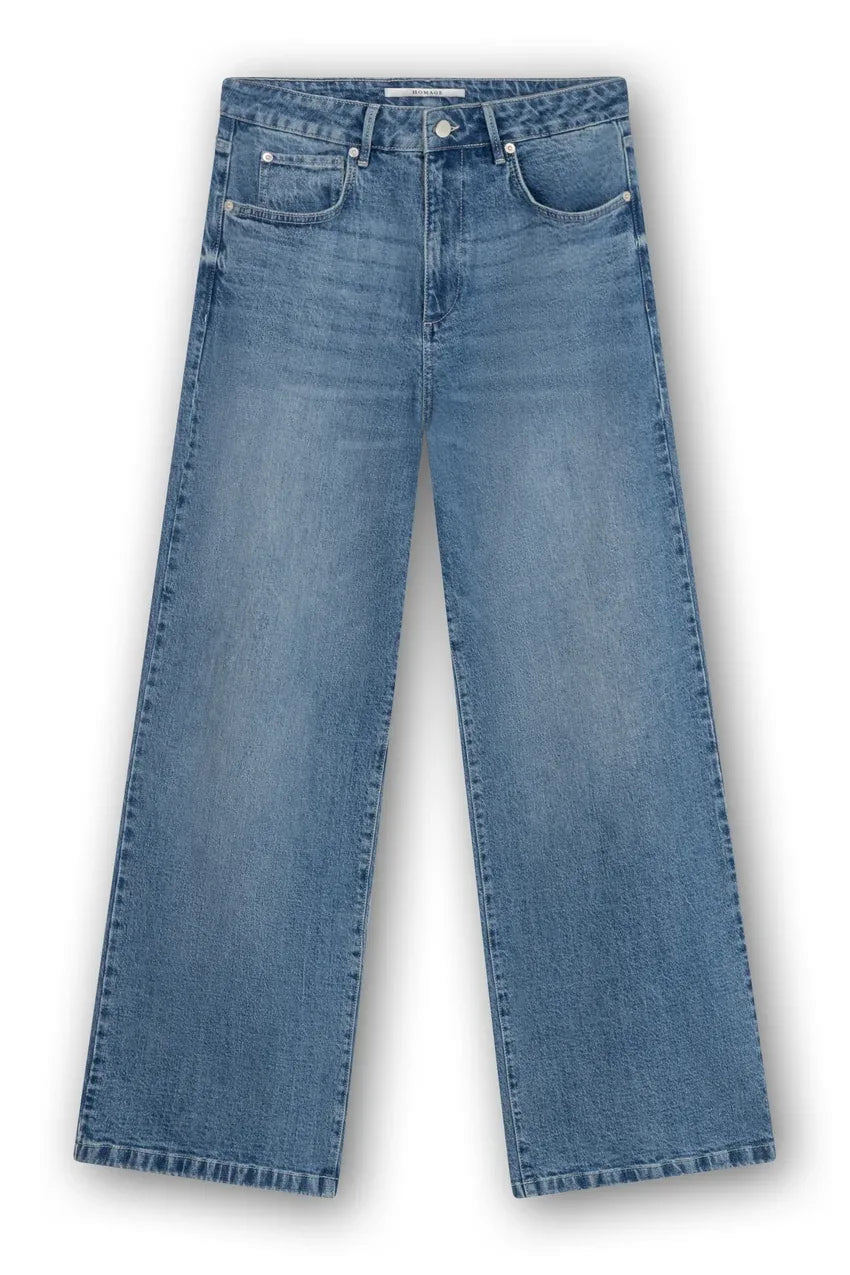 Cooper - Mid Waist Slouchy Wide Leg Jeans