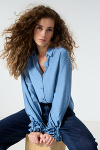 Blouse Ruffled Cuffs
