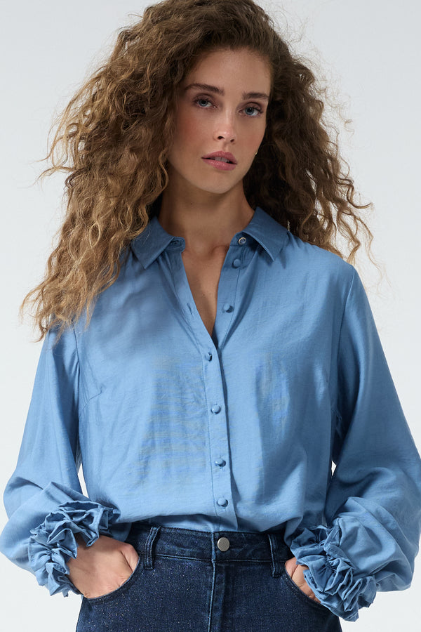 Blouse Ruffled Cuffs