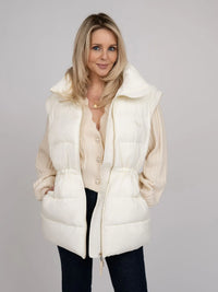 Drew Short Puffer Coat - Wit