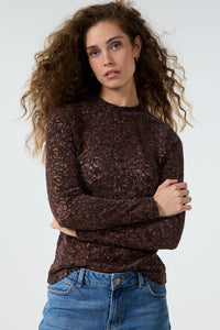 Velvet Stretch Lace Top