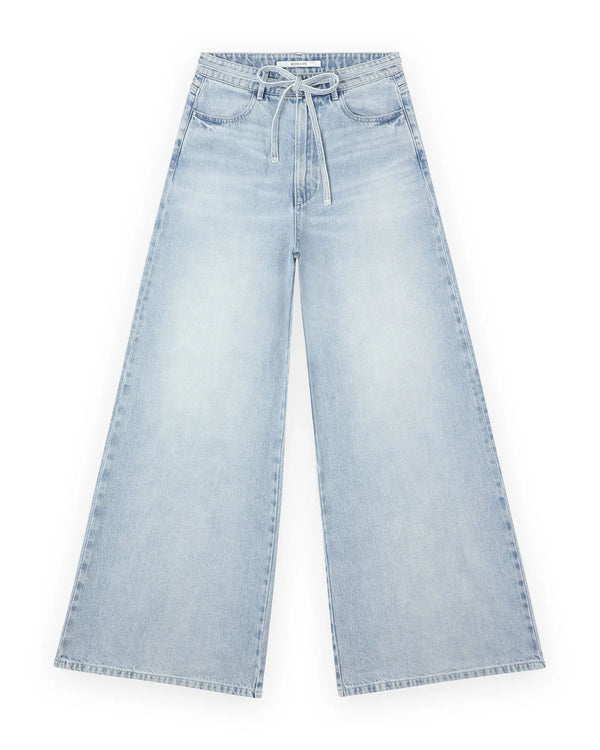 Extra Wide Leg Jeans With Cord - Blauw