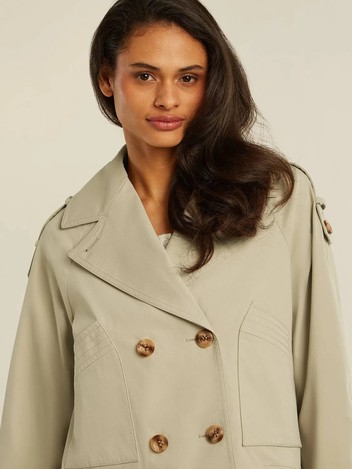 GRACY short trench - Bruin