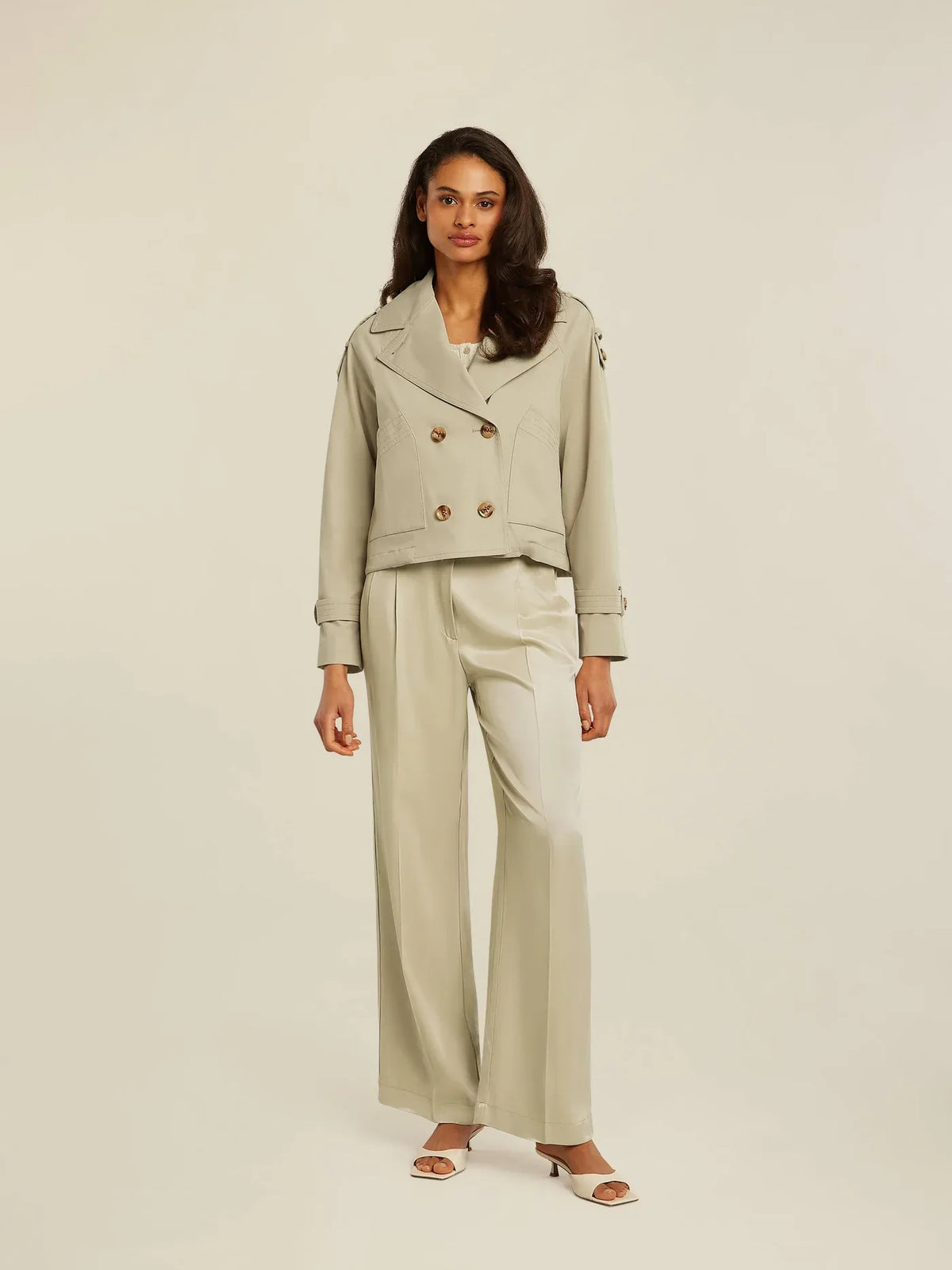 GRACY short trench - Bruin
