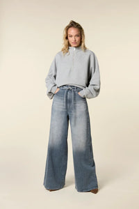 Extra Wide Leg Jeans With Double Cords