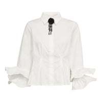 HalenCC Flare Pleat Shirt