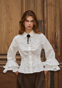 HalenCC Flare Pleat Shirt