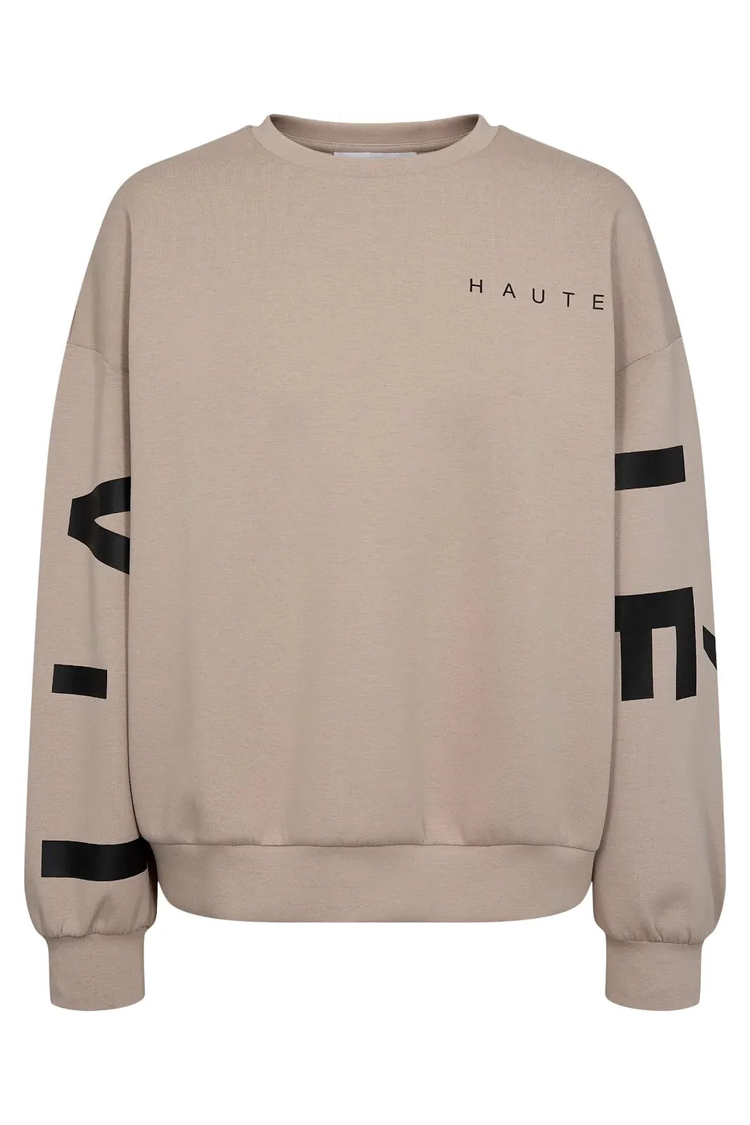 Maxi Split Logo Sweat - Beige