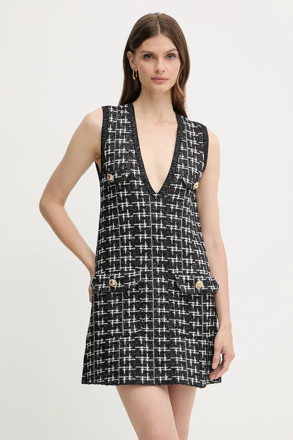 Short dress ismet - Zwart