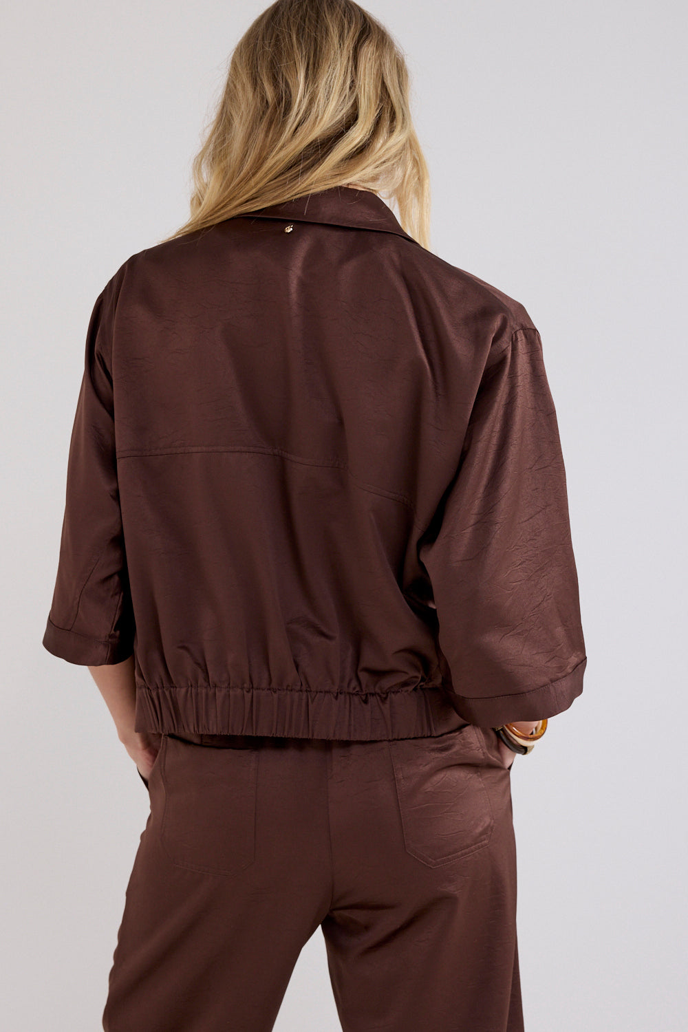 Elasticated Short-Sleeve Jacket