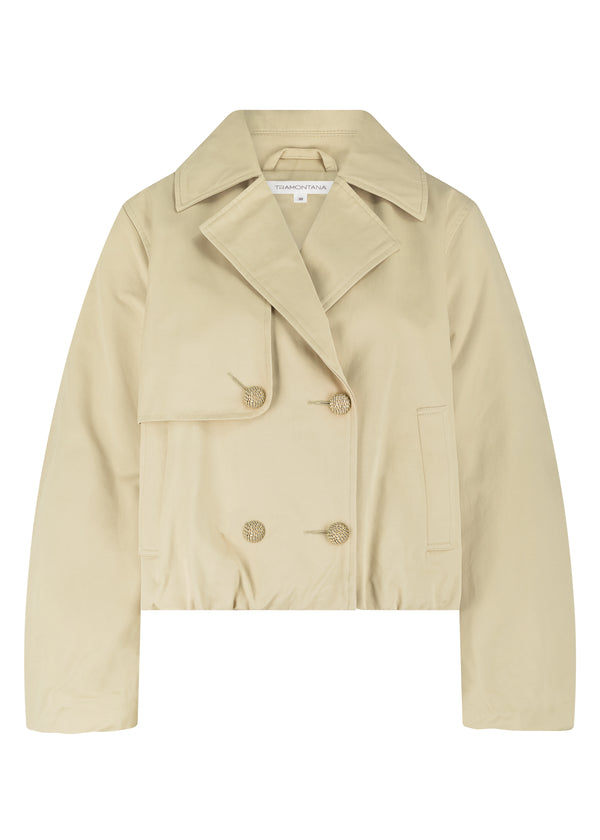 Short Trench Jacket - Grijs