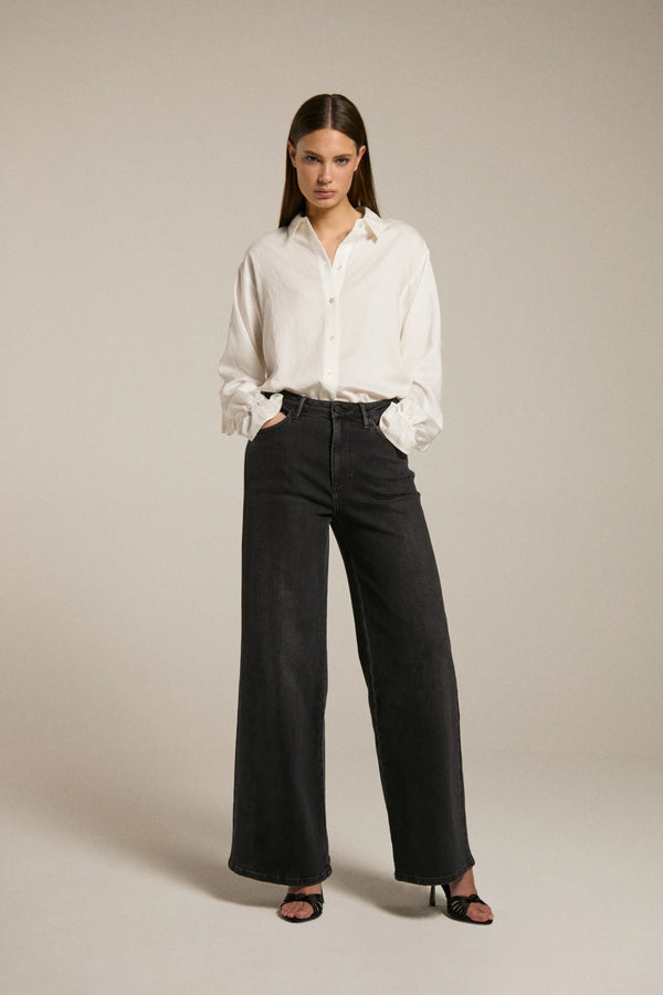James - Wide Leg Jeans - Zwart