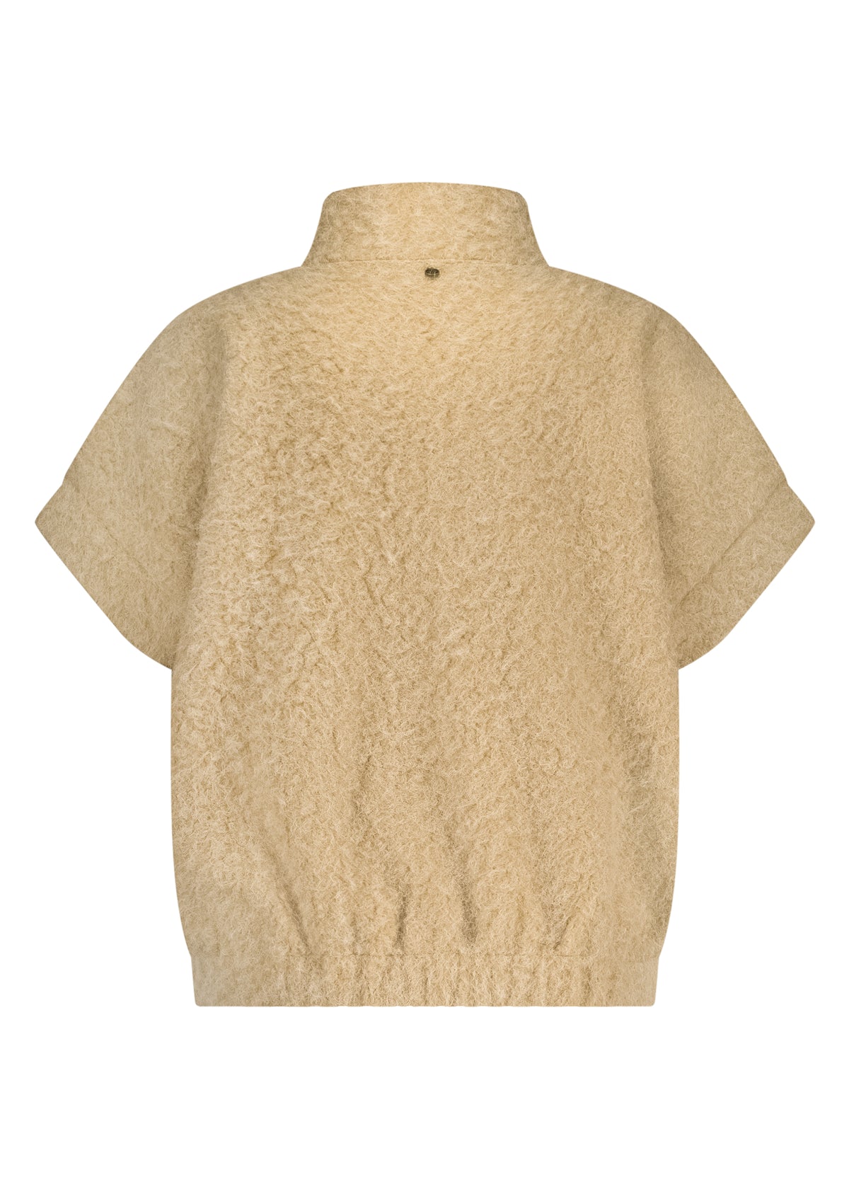 Boucl Short-Sleeve Jacket - Beige