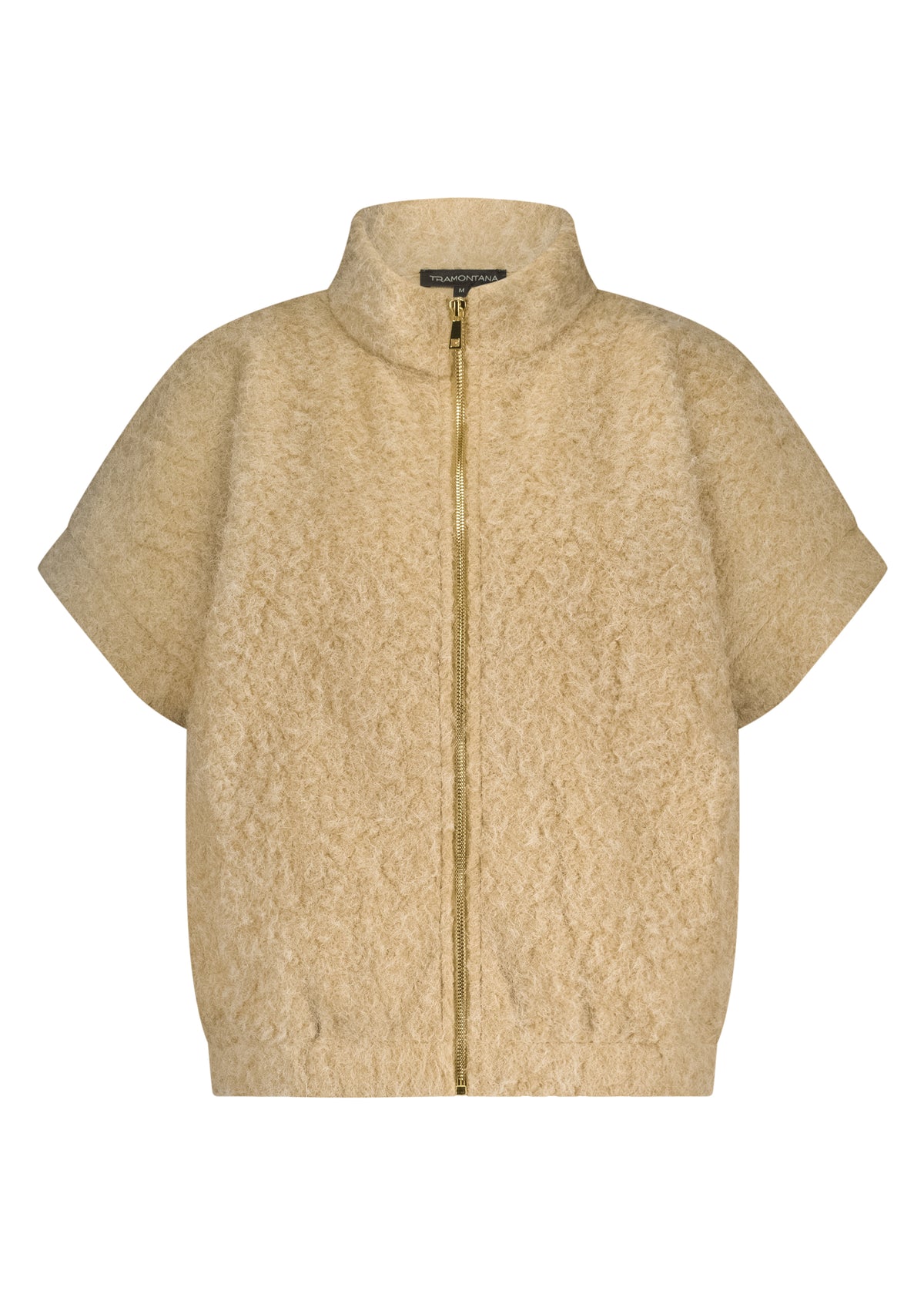 Boucl Short-Sleeve Jacket - Beige