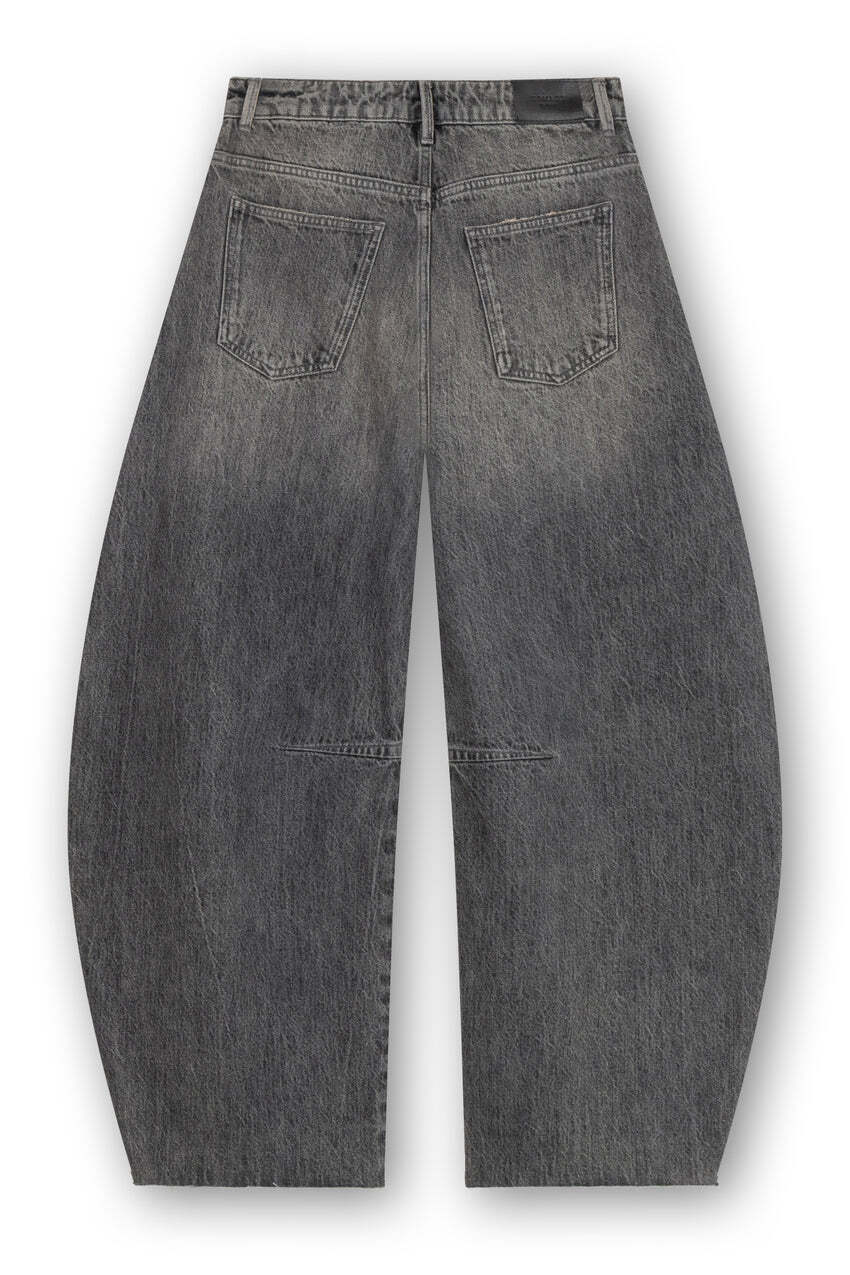 Jimi - Mid Waist Barrel Jeans With Darts