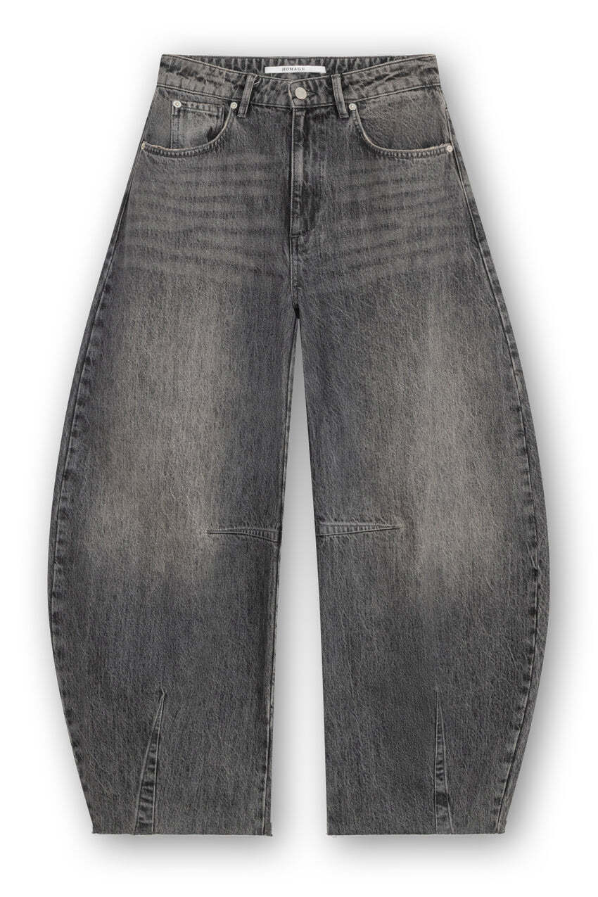 Jimi - Mid Waist Barrel Jeans With Darts