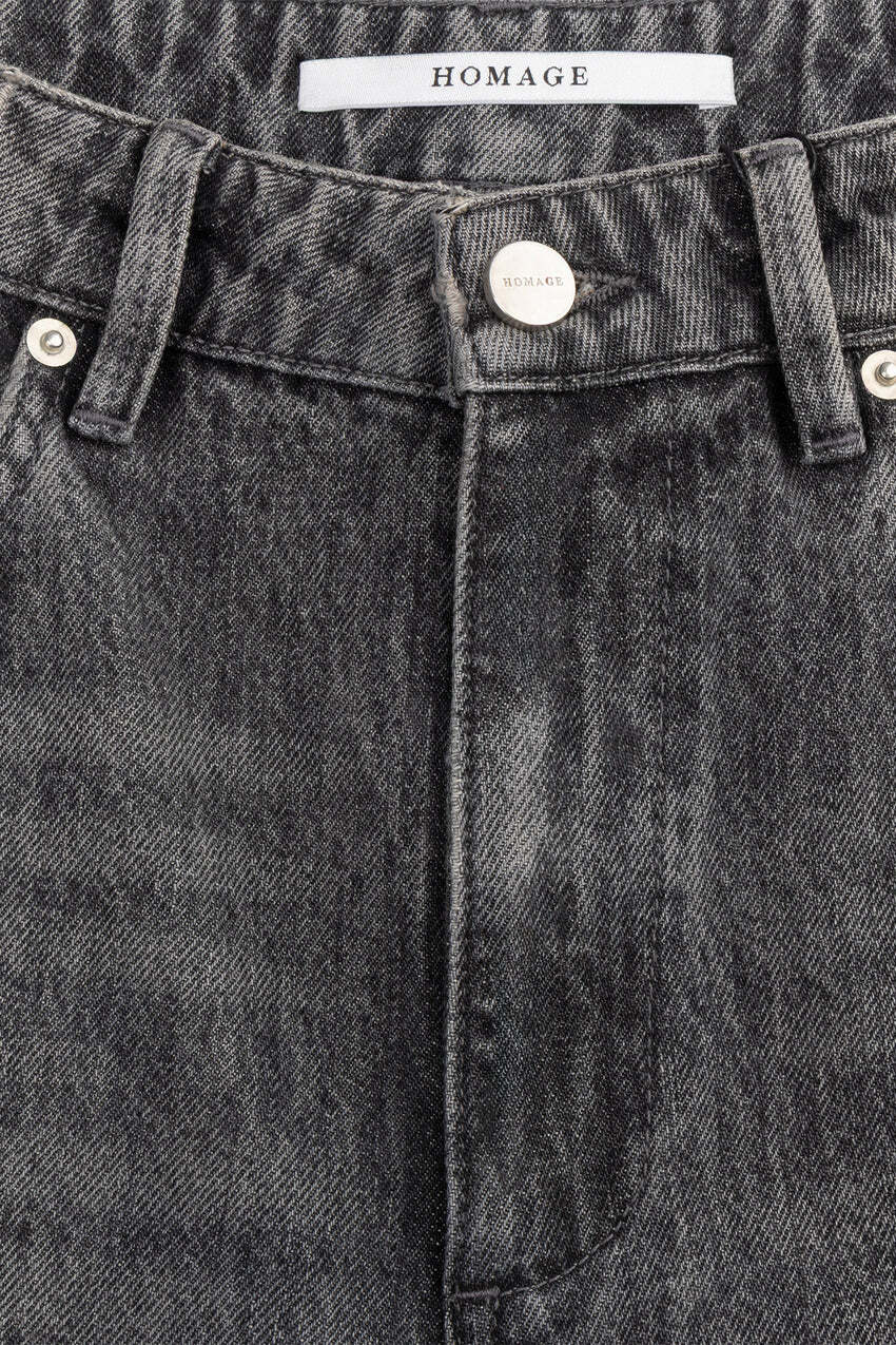 Jimi - Mid Waist Barrel Jeans With Darts