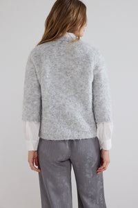 Short-Sleeve Bouclé Jumper