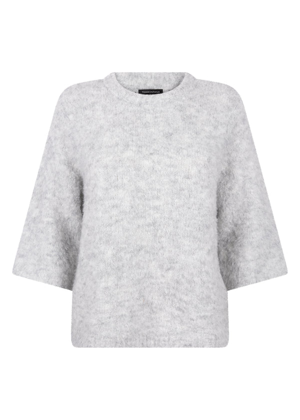 Short-Sleeve Bouclé Jumper