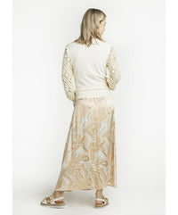 Skirt Satin Soft Liquids Print - Multi