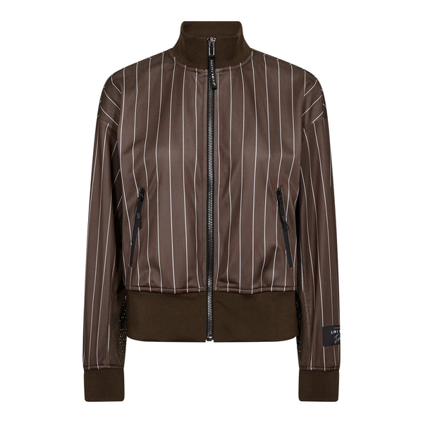 Pin Stripe Zip Sweat - Bruin