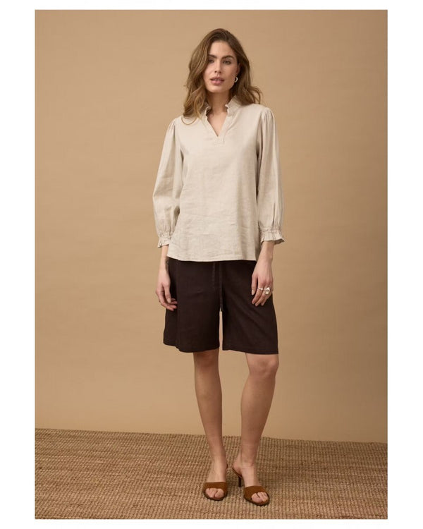 PZLUCA Wide Leg Shorts - Bruin