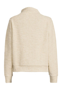 Lurex Boucl Jumper Button Details - Multi