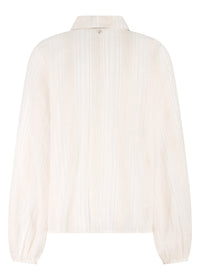 Lurex Blouse Lace - Wit
