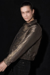 Tailored Lurex Jacket - Goud