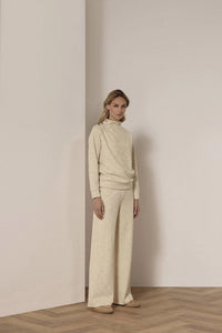 Lurex Boucl Jumper Button Details - Multi