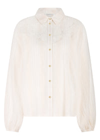 Lurex Blouse Lace - Wit