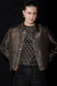 Tailored Lurex Jacket - Goud