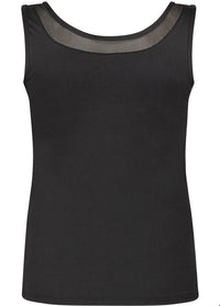 Basic V-Neck Singlet Mesh - Zwart