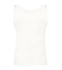 Basic V-Neck Singlet Mesh - Wit