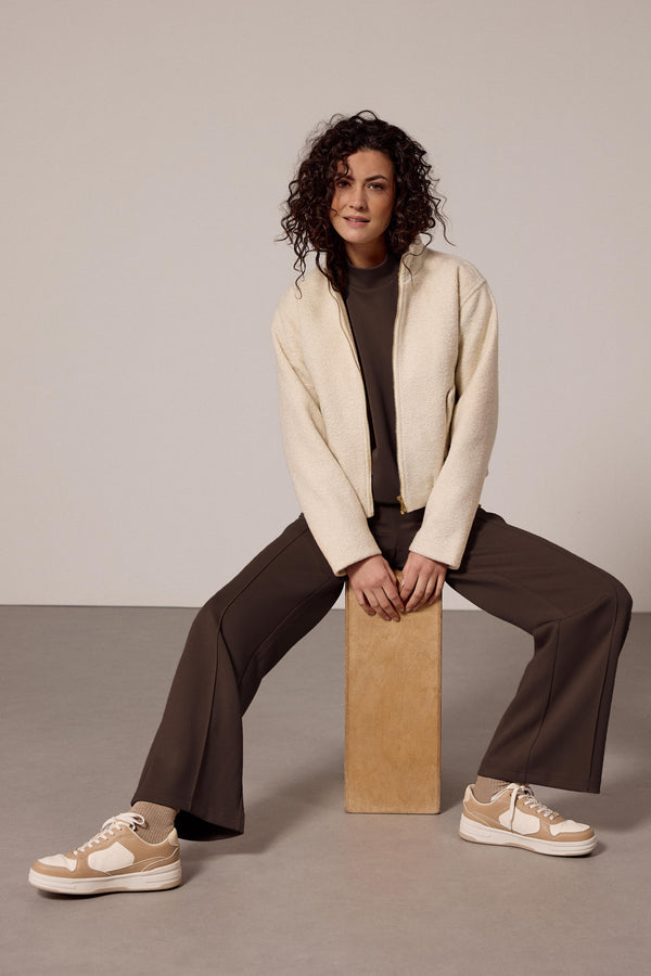 Technical Sweat Wide-Leg Button - Bruin