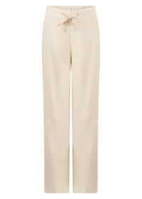 Linen Blend Wide-Leg Trousers