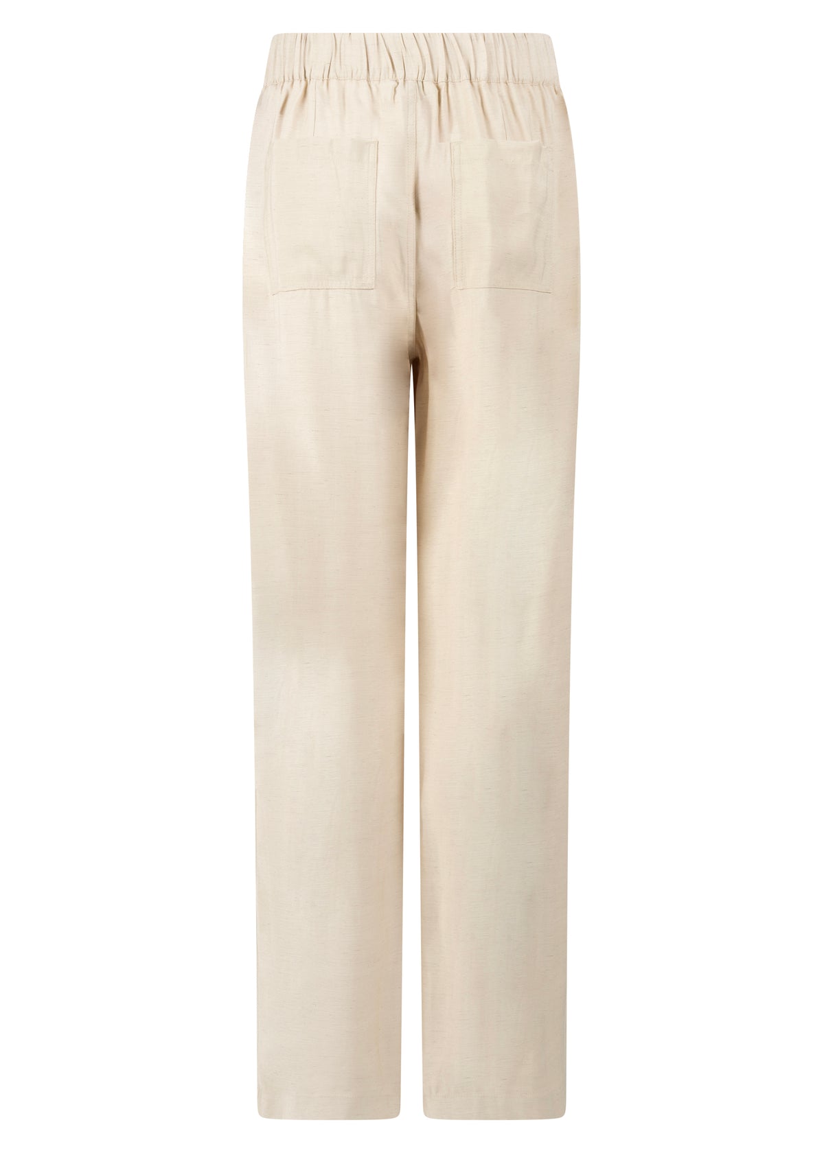 Linen Blend Wide-Leg Trousers
