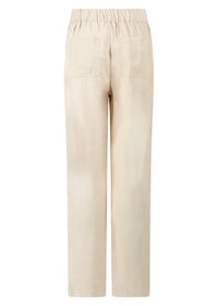 Linen Blend Wide-Leg Trousers