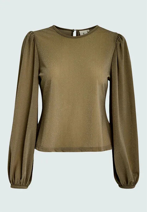 PCEbba Puff Sleeve Top - Grijs