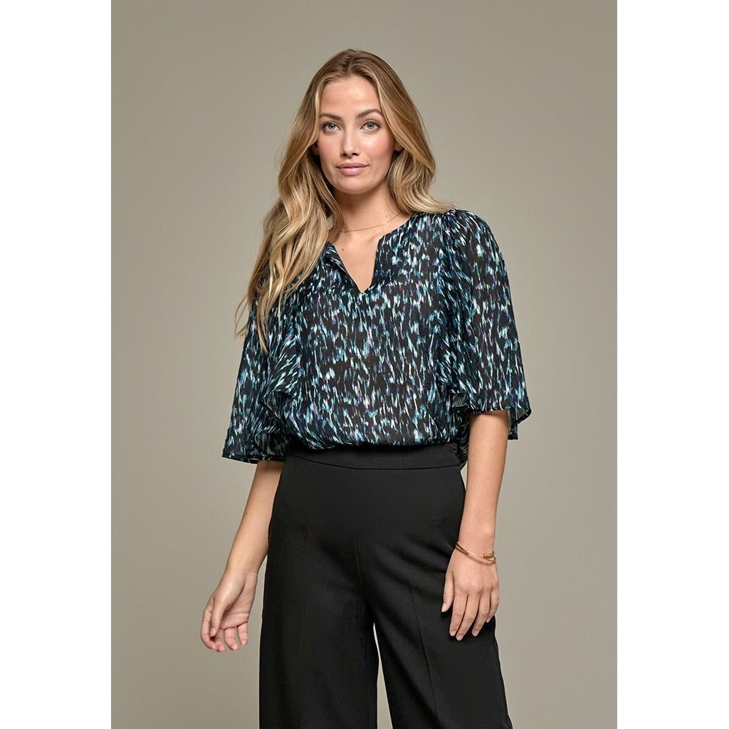 Britt Wide Sleeve Blouse - Multi
