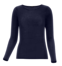 Perfect Line Cashmere - T-Shirt Long Sleeve - Blauw